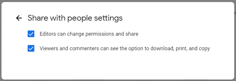 Google Drive Settings